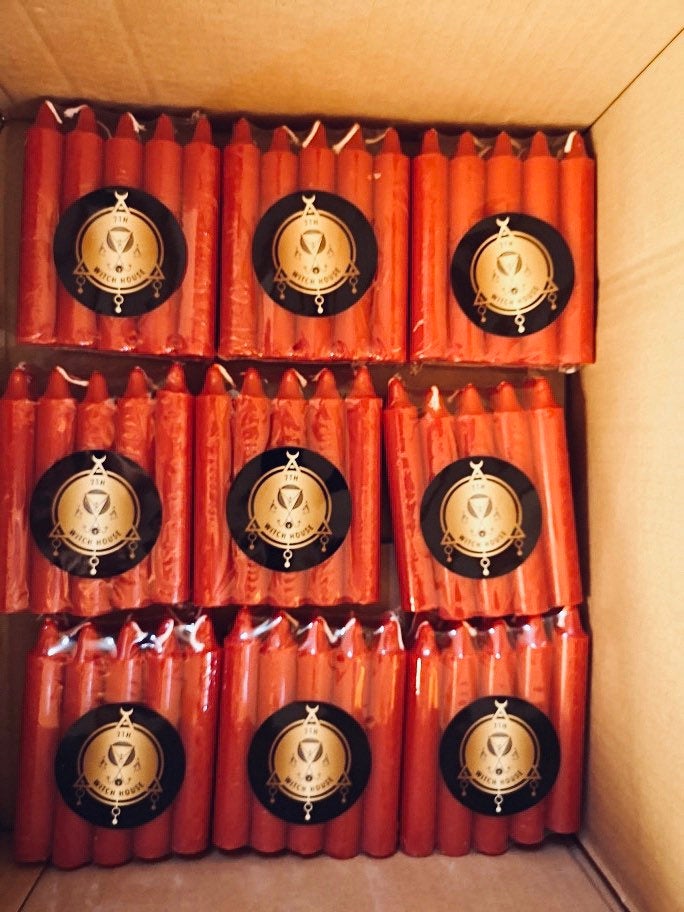red chime candles